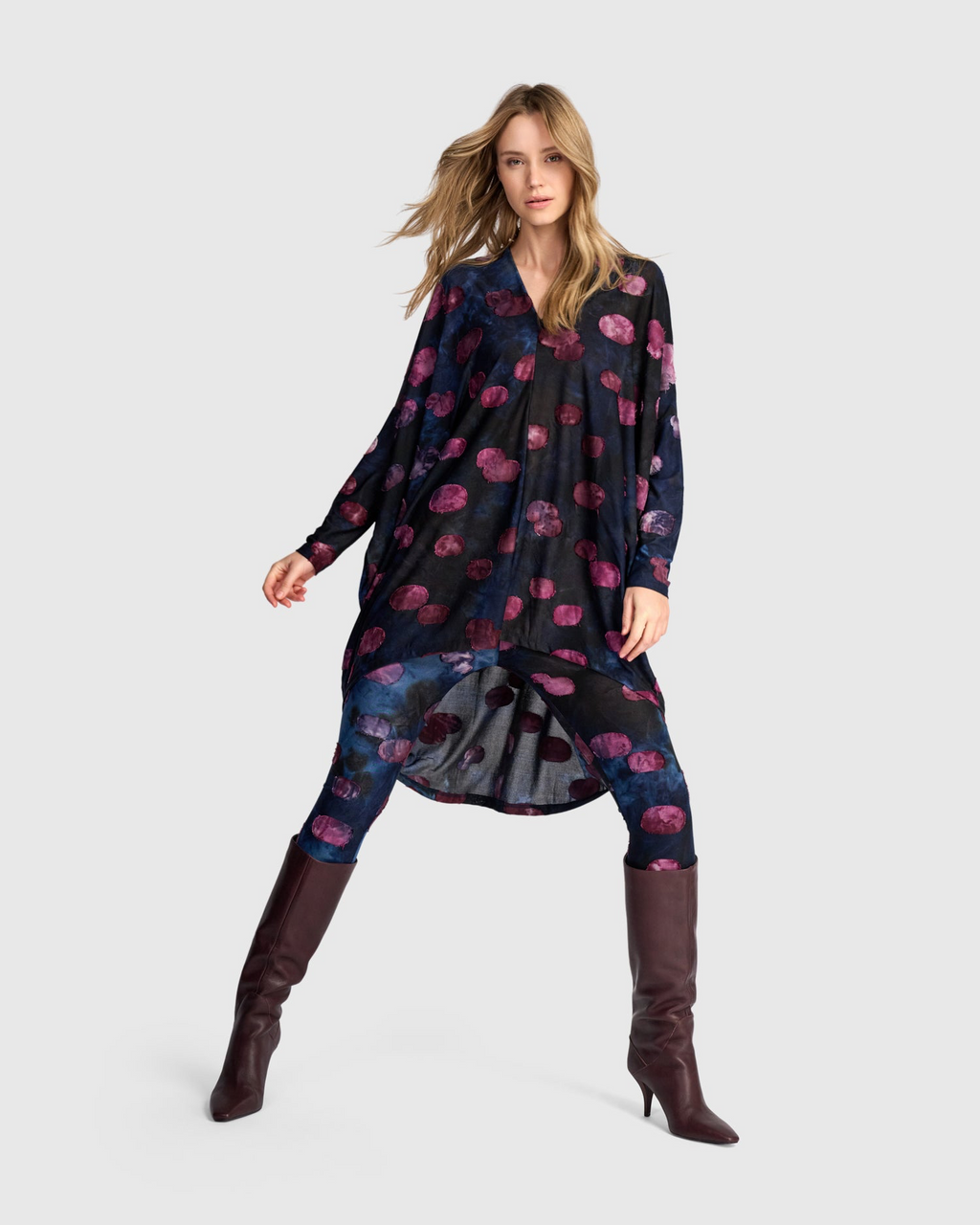 Alembika Polka Dot Top in Midnight
