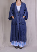 Krista Larson Linen Kimono In Lapis