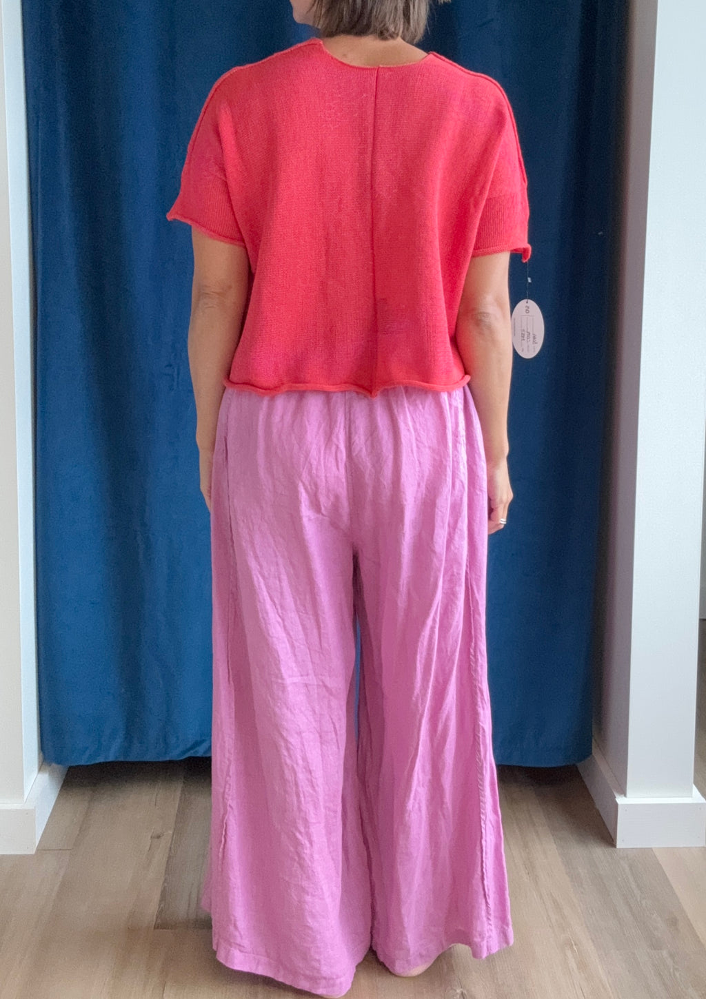 Paper Temples Boba Pullover in Coral Mesh
