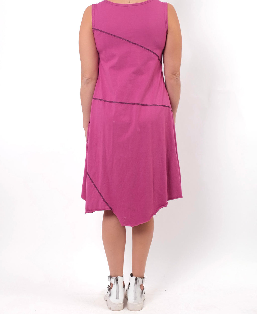 Cynthia Ashby Benito Dress in Raspberry