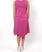 Cynthia Ashby Benito Dress in Raspberry