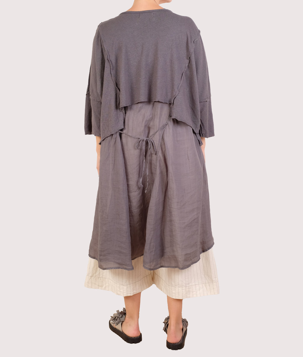 Bodil Graphite Ruffle Tank Dress