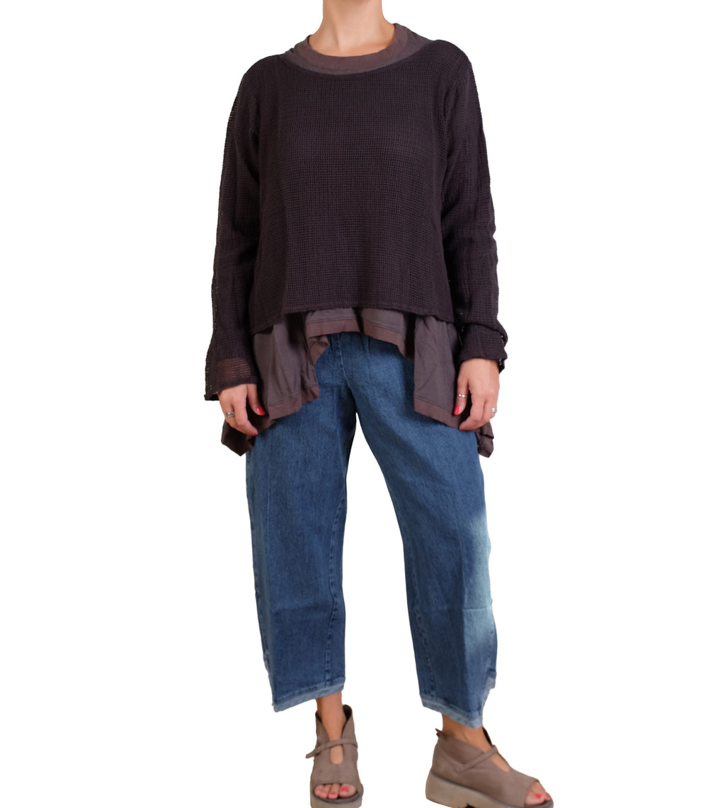 Cynthia Ashby Net Top in Dusk