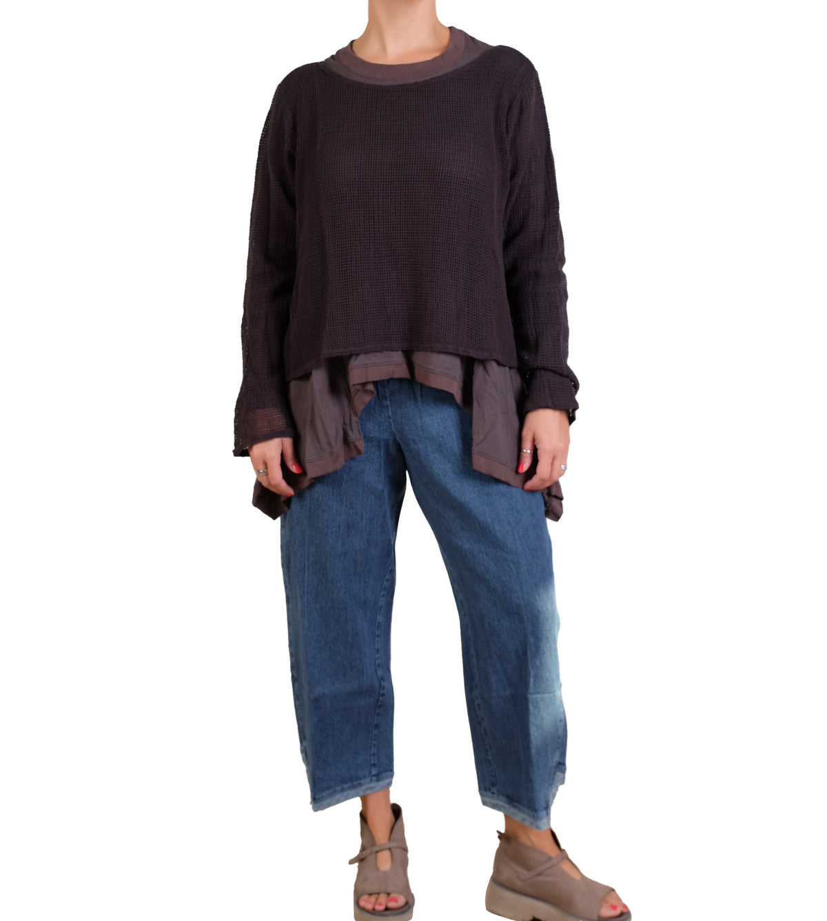 Cynthia Ashby Net Top in Dusk