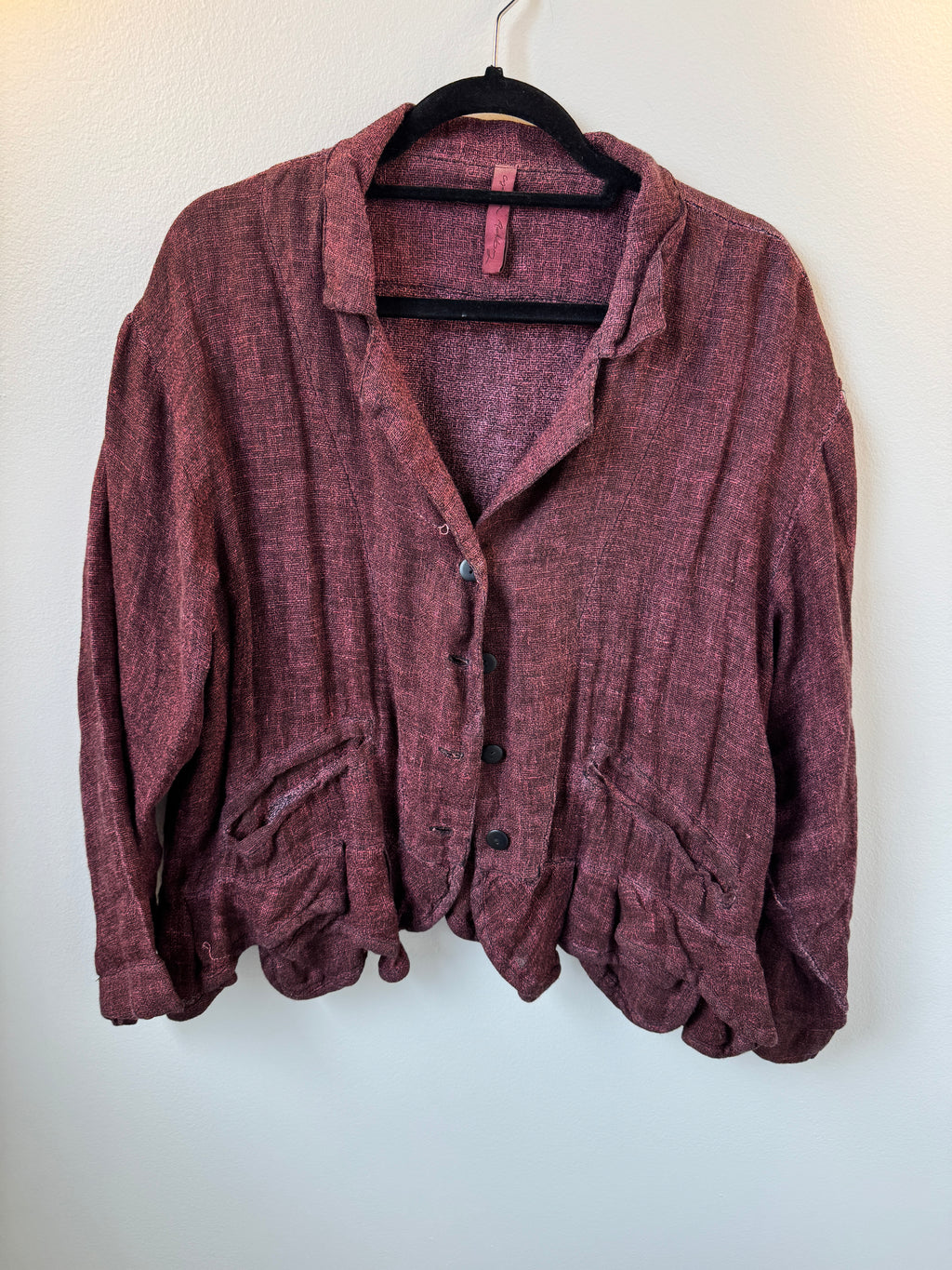 T2T Cynthia Ashby Burgundy Jacket Size 1 (runs generous)