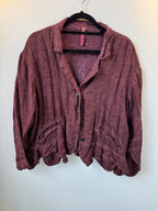 T2T Cynthia Ashby Burgundy Jacket Size 1 (runs generous)