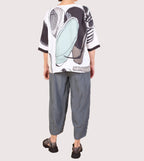 Grizas Grey Silk Trousers