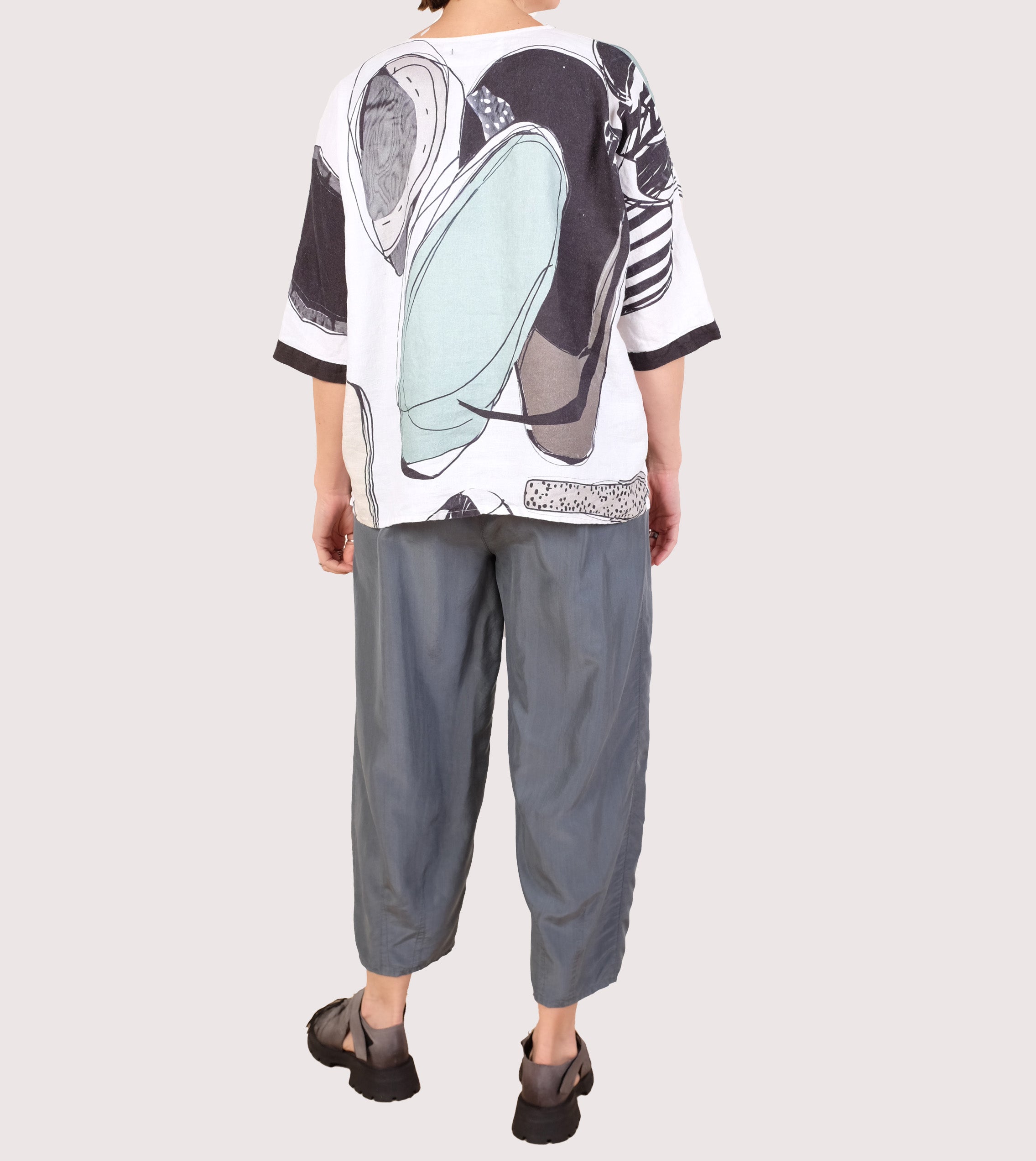 Grizas Grey Silk Trousers