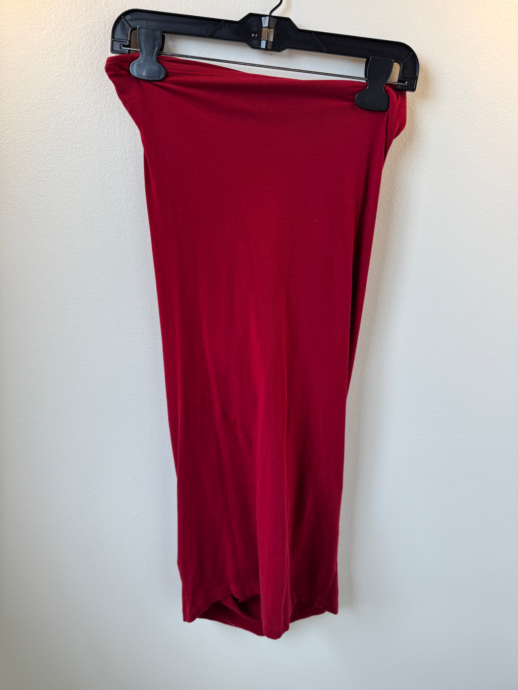 T2T MXM Gathered Red Knit Skirt Medium