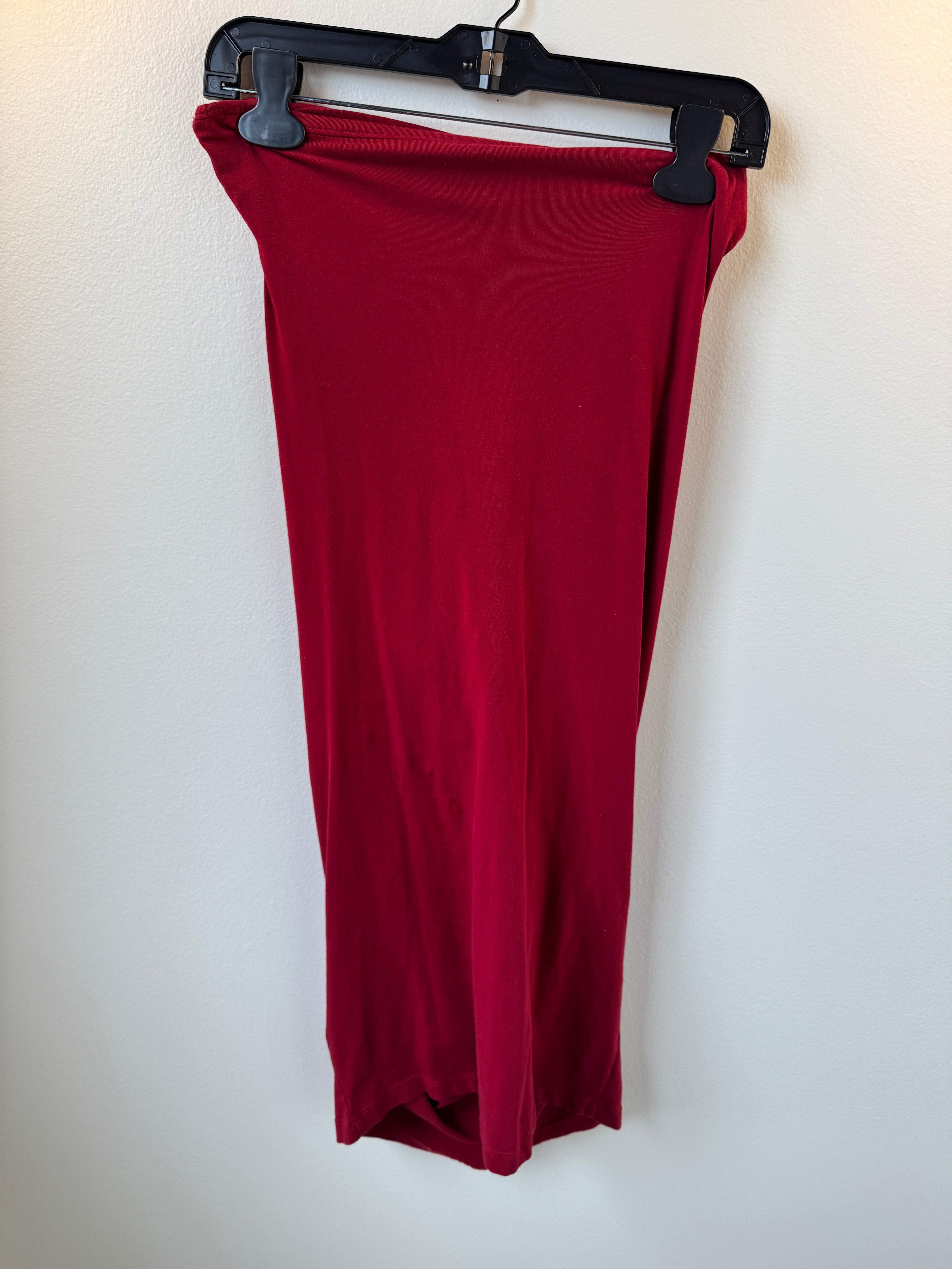 T2T MXM Gathered Red Knit Skirt Medium