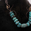 Debe Dohrer Tibetan Turquoise on Hammered Chain Necklace