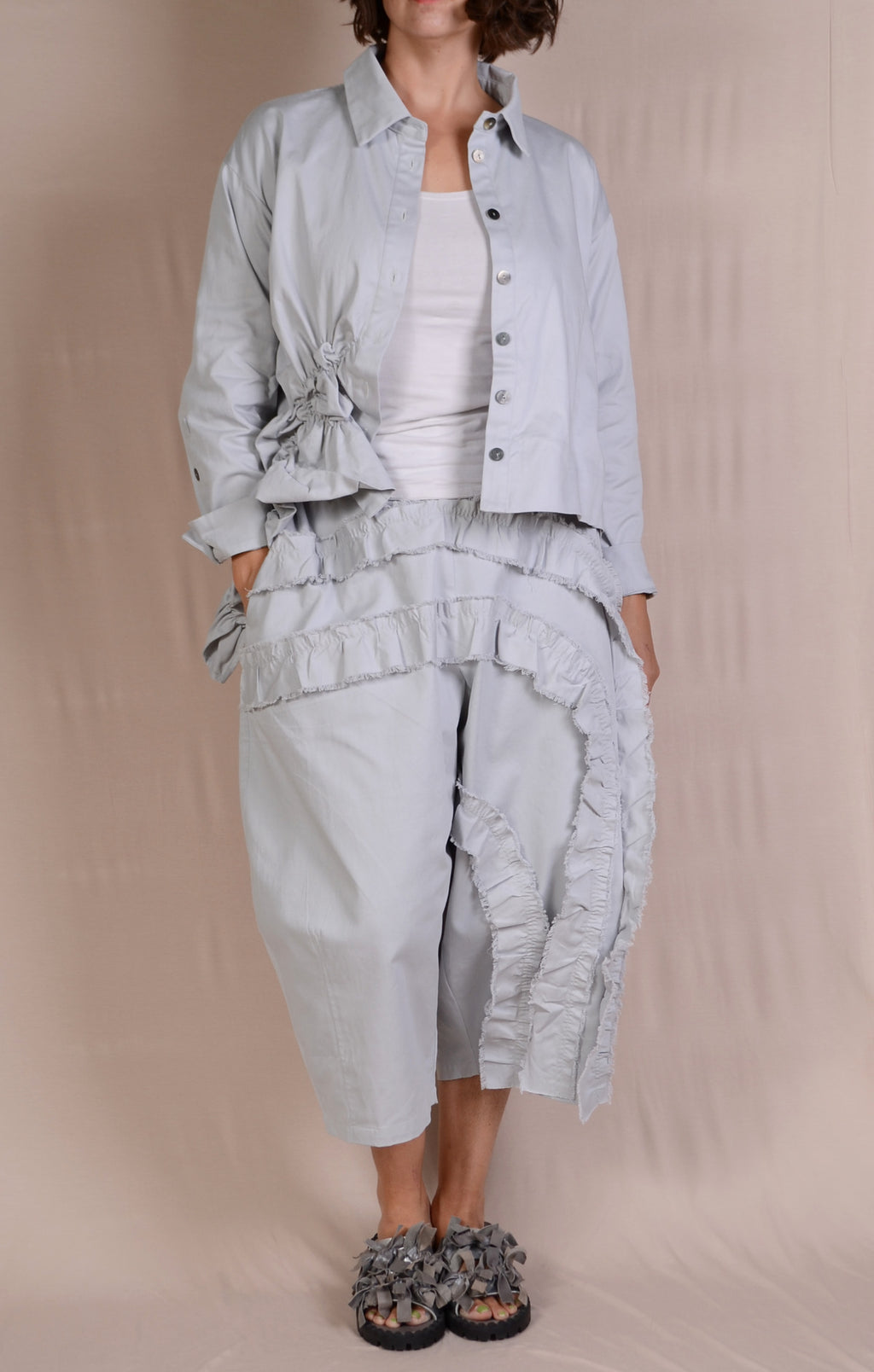Moyuru Light Blue Cotton Twill Pants