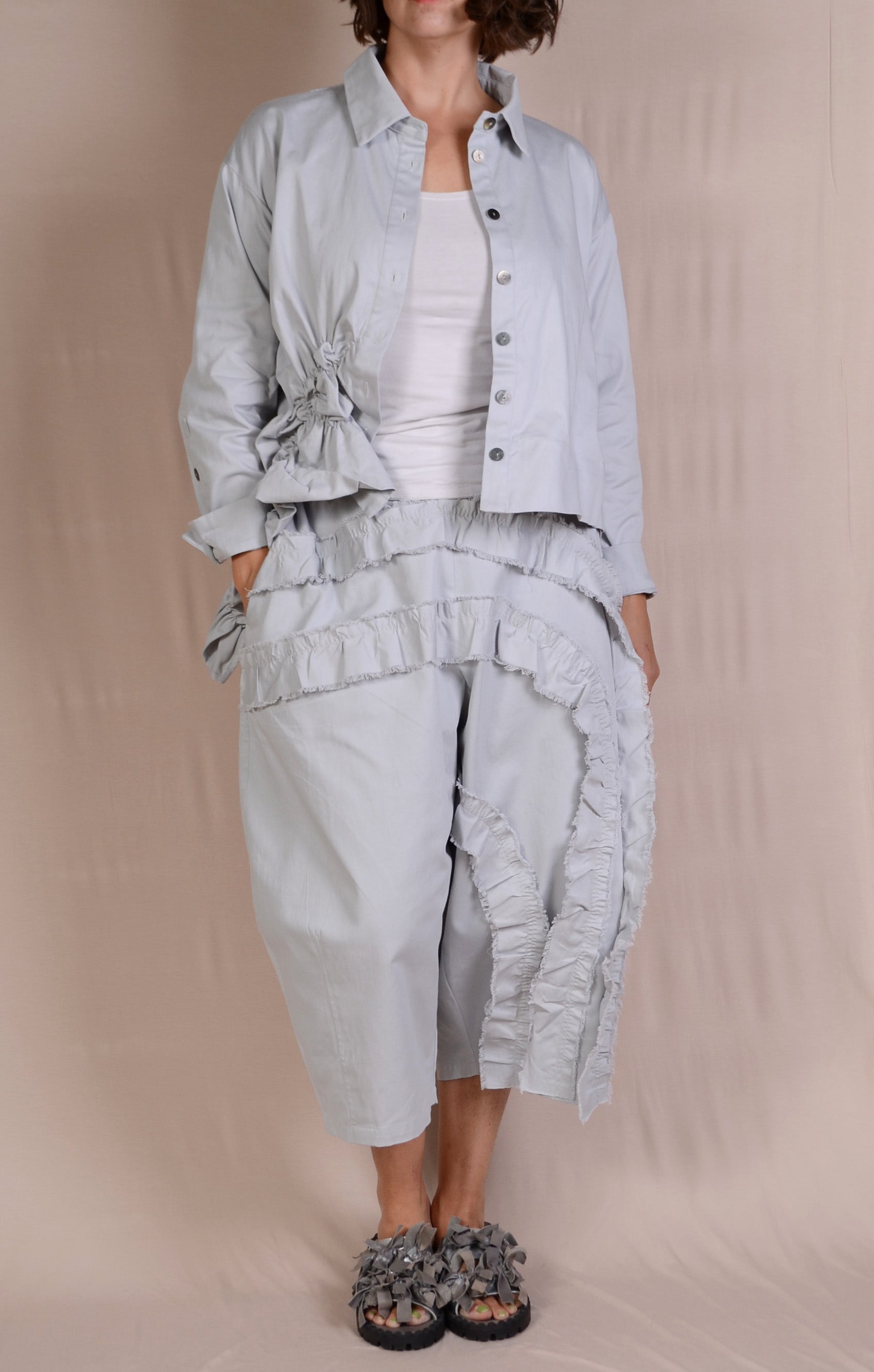 Moyuru Light Blue Cotton Twill Pants