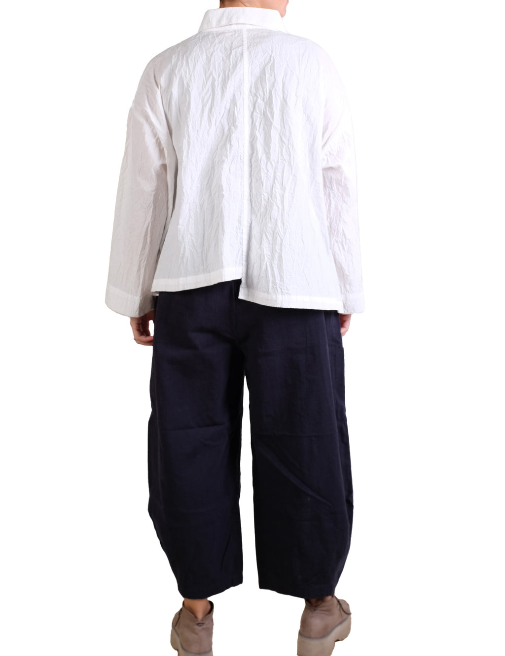 Dress To Kill Navy Heavy Cotton Linen Welt Pocket Pant