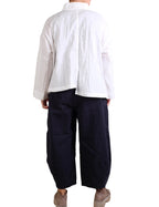 Dress To Kill Navy Heavy Cotton Linen Welt Pocket Pant