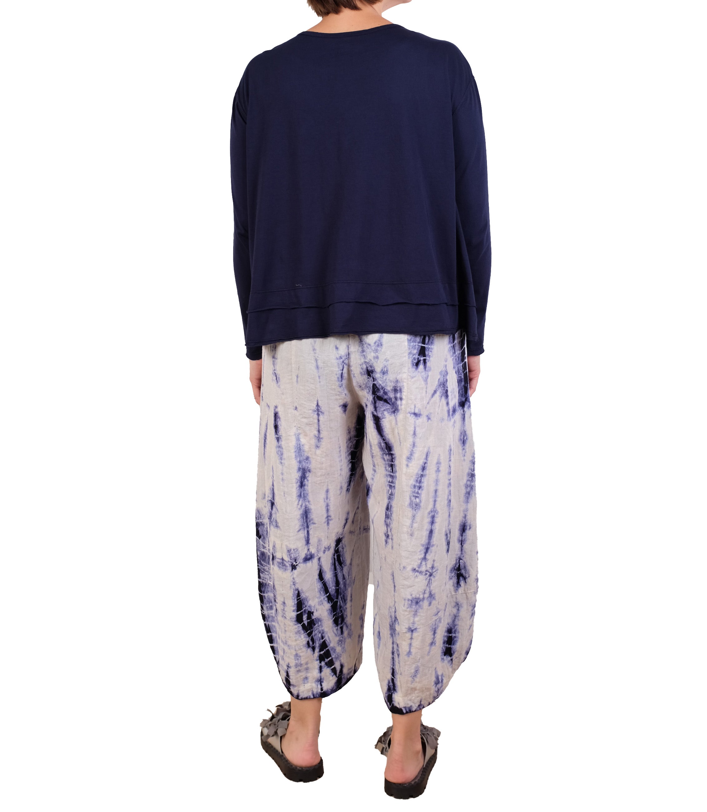 Gerties Layered Hem Tee in Indigo
