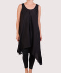 Robin Kaplan Silk Asymmetric Tunic in Black