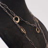 Debe Dohrer Silver Paperclip Chain with Brass Circles