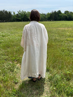 Krista Larson Linen Kimono In Alabaster