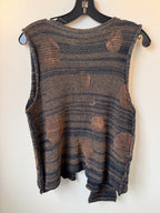 T2T Paper Temples Teal/Gold Sweater Vest One Size