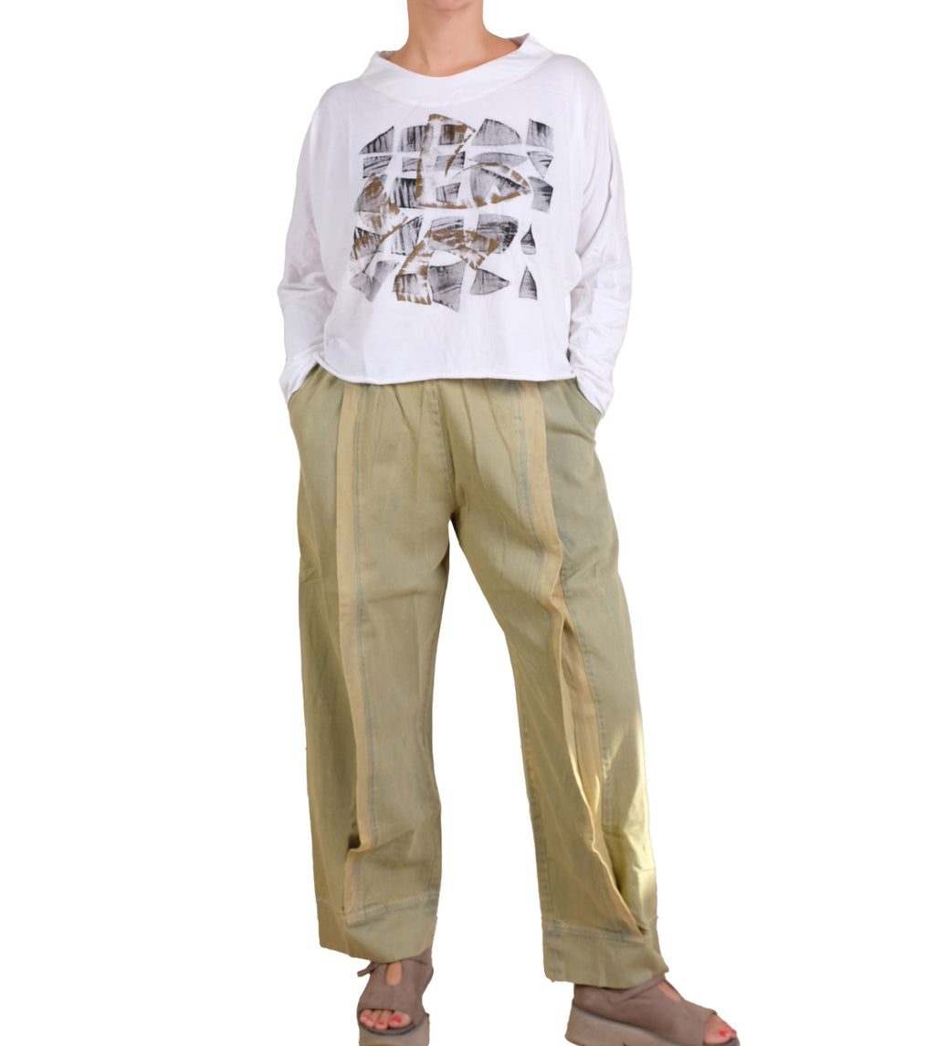 Cynthia Ashby Calla Tee with Graphic in Natural