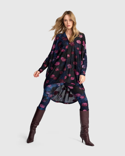 Alembika Polka Dot Top in Midnight