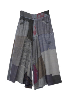  Mieko Mintz Frayed Patch Kantha Wide Leg Pants