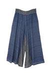 Mieko Mintz Frayed Patch Kantha Wide Leg Pants