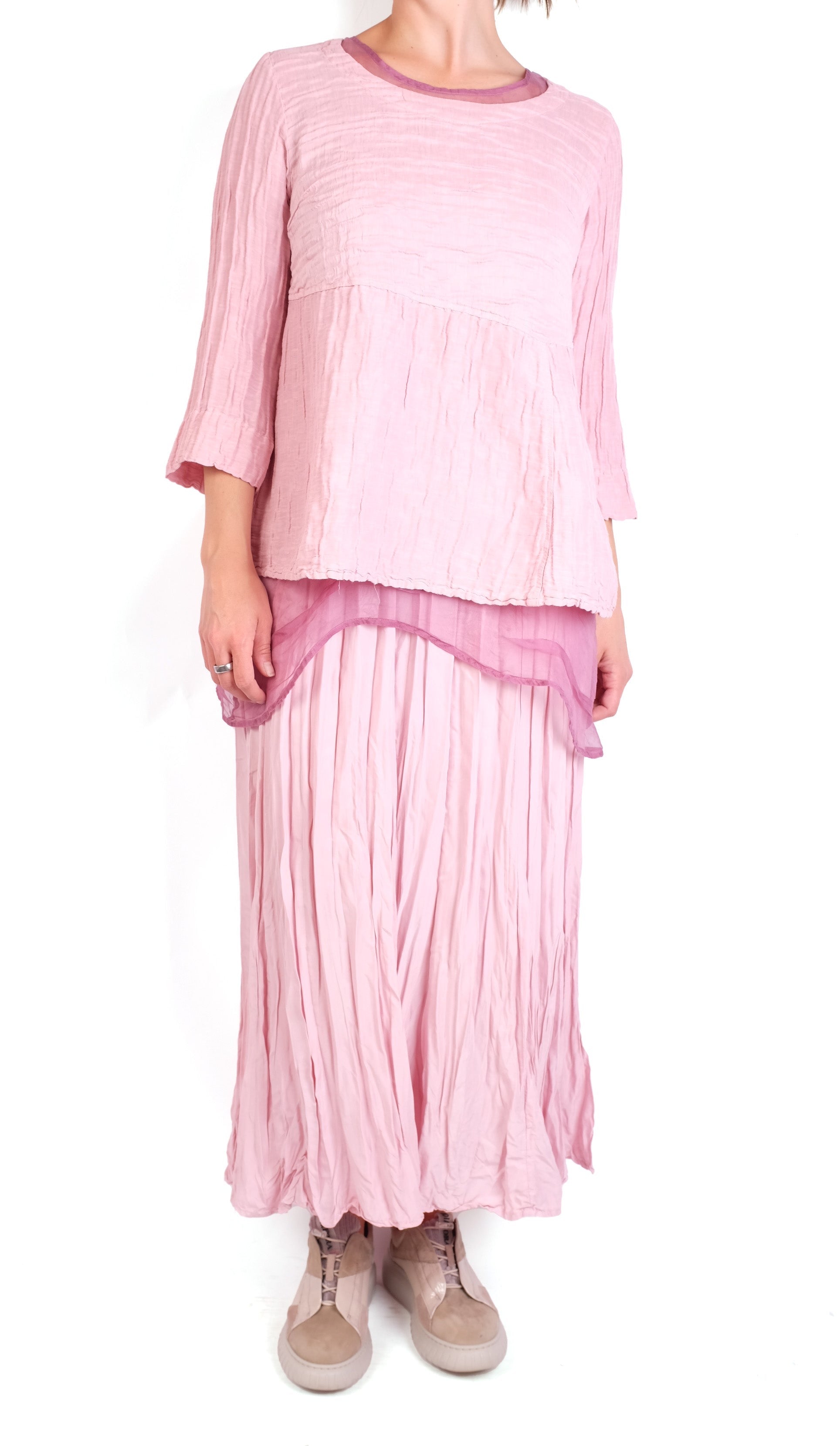 Grizas Pale Pink Silk Skirt