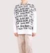Paper Temples A Line Sweatshirt in Blah Print