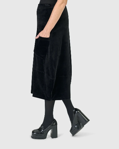 Alembika Black Velour Skirt