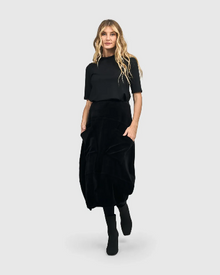  Alembika Black Velour Skirt