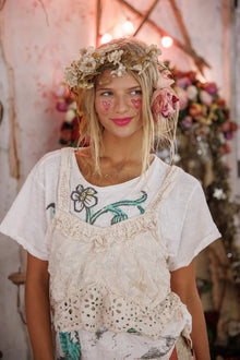  Magnolia Pearl Olive Eyelet Ruffle Cami in Moonlight