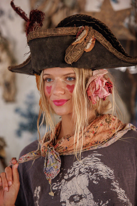 Magnolia Pearl Agathe French Floral Scarf in Sunfaded Azalea