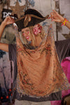 Magnolia Pearl Agathe French Floral Scarf in Sunfaded Azalea