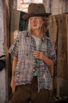 Magnolia Pearl YD Patchwork Perletta Shirt in Madras Rainbow