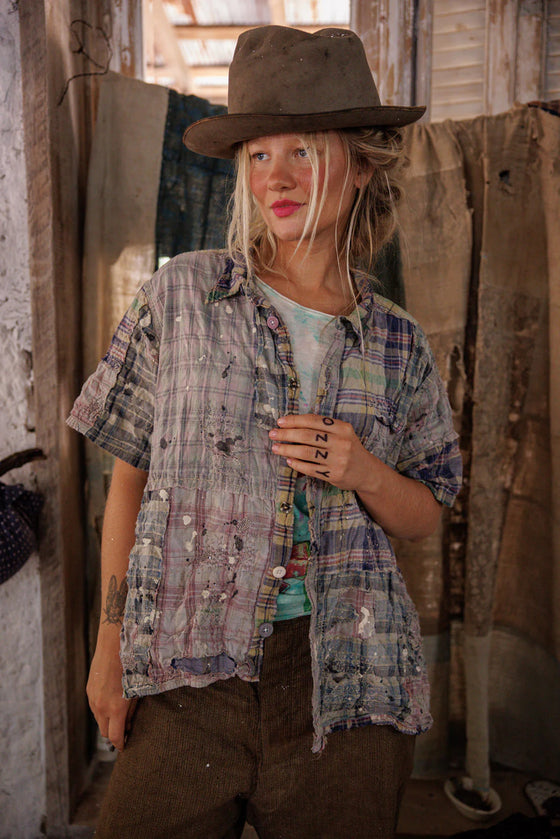 Magnolia Pearl YD Patchwork Perletta Shirt in Madras Rainbow