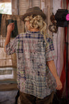 Magnolia Pearl YD Patchwork Perletta Shirt in Madras Rainbow