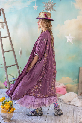 Magnolia Pearl Embroidered Belinay Kimono In Covet