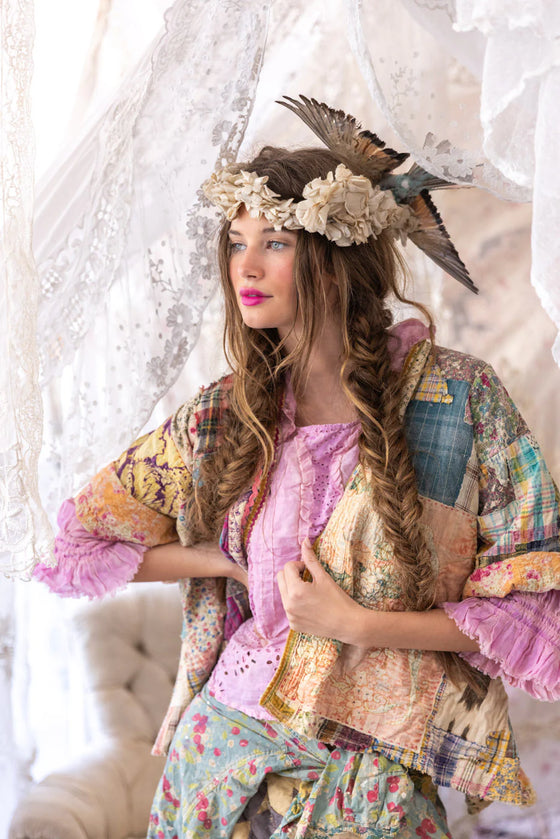 Magnolia Pearl Patchwork Dekker Kimono in Madras Calico