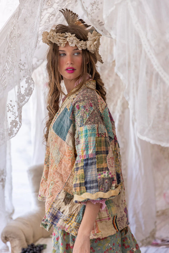 Magnolia Pearl Patchwork Dekker Kimono in Madras Calico