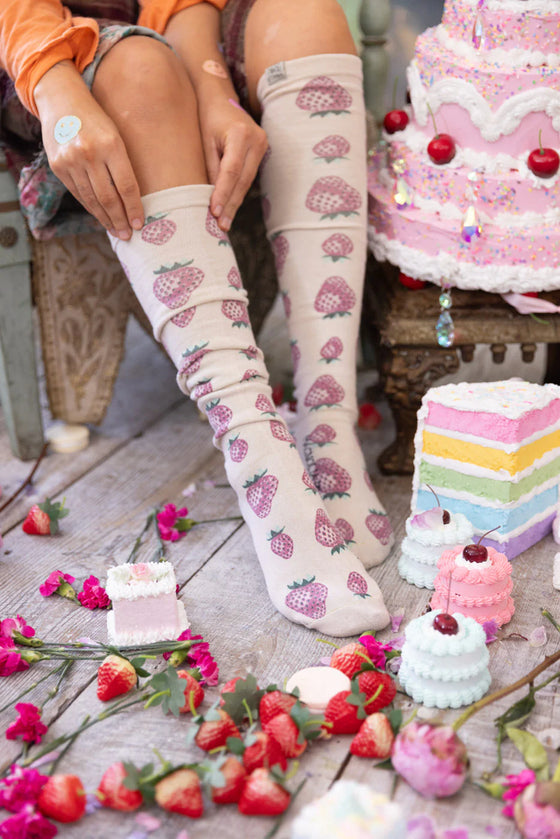 Magnolia Pearl Strawberry OTK Socks