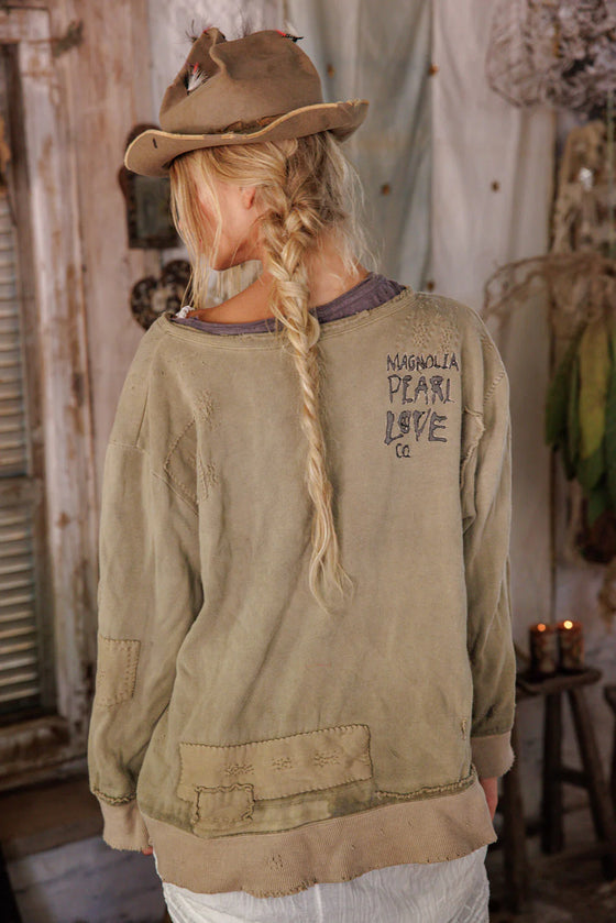 Magnolia Pearl Fleece Riehl Henley in Aged