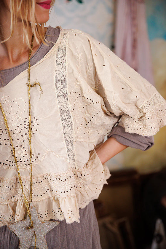 Magnolia Pearl Eyelet Rosemary Blouse in Aged