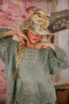 Magnolia Pearl Crochet Jodi Blouse in Seafoam Gray