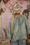 Magnolia Pearl Crochet Jodi Blouse in Seafoam Gray