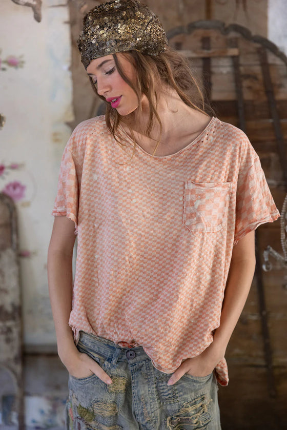 Magnolia Pearl Piecewise Pocket Tee in Tabby