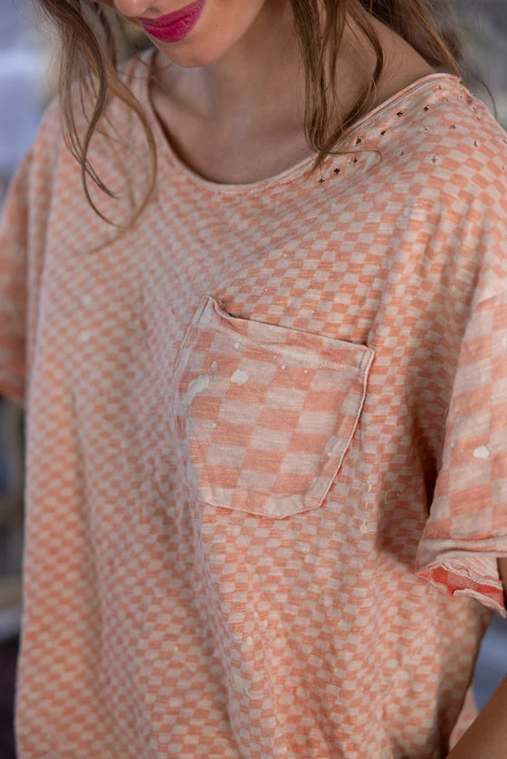 Magnolia Pearl Piecewise Pocket Tee in Tabby