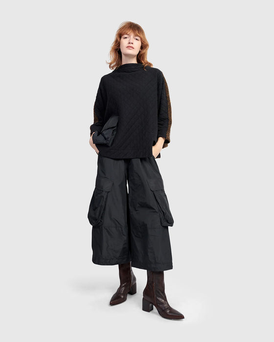 Alembika Urban Wide Cargo Pants in Black