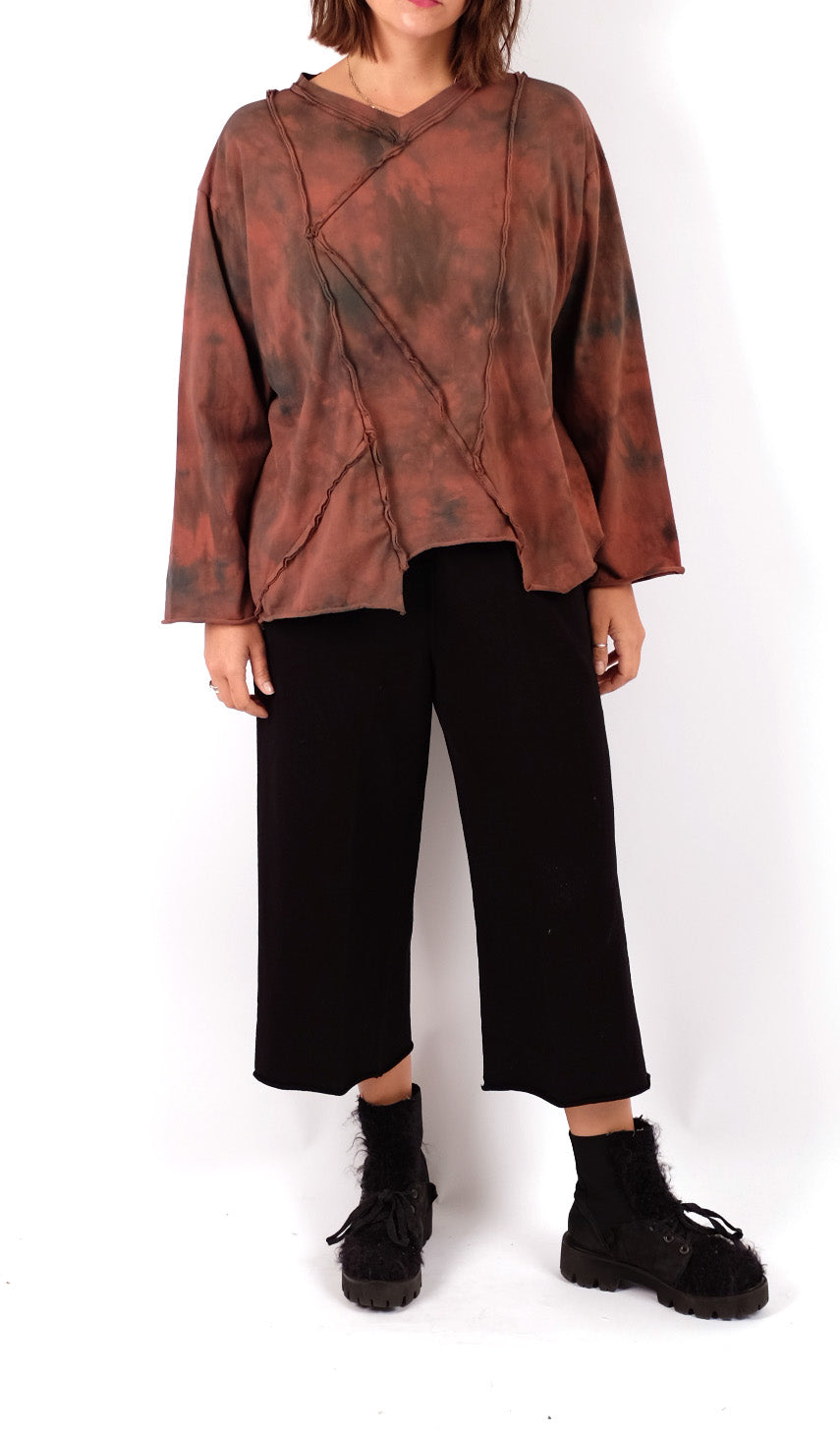 Gerties Rib Crop Pant in Black